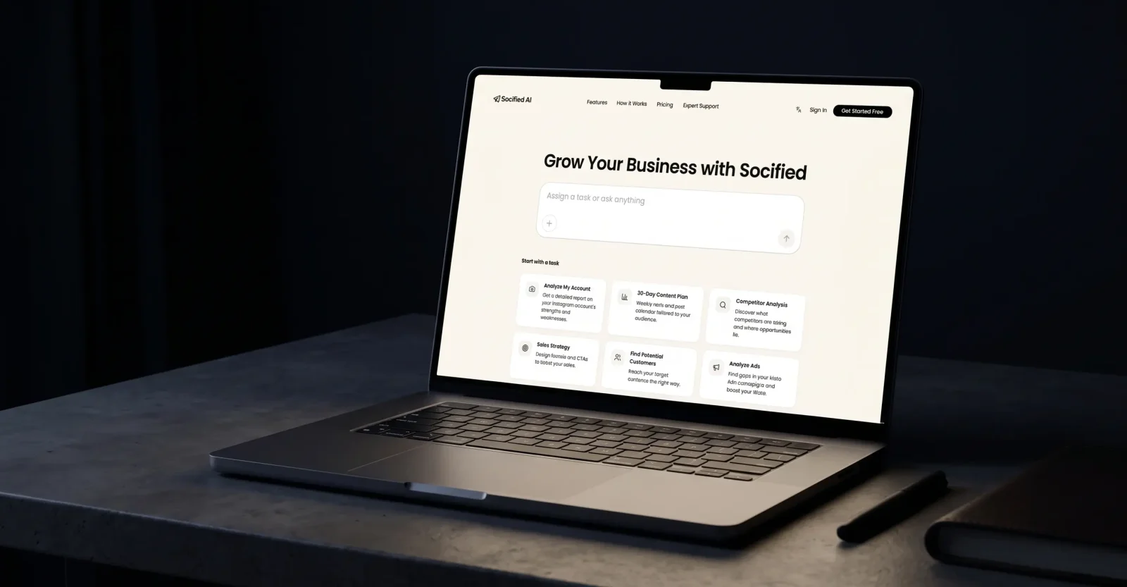 Socified app — AI-planned monthly content calendar